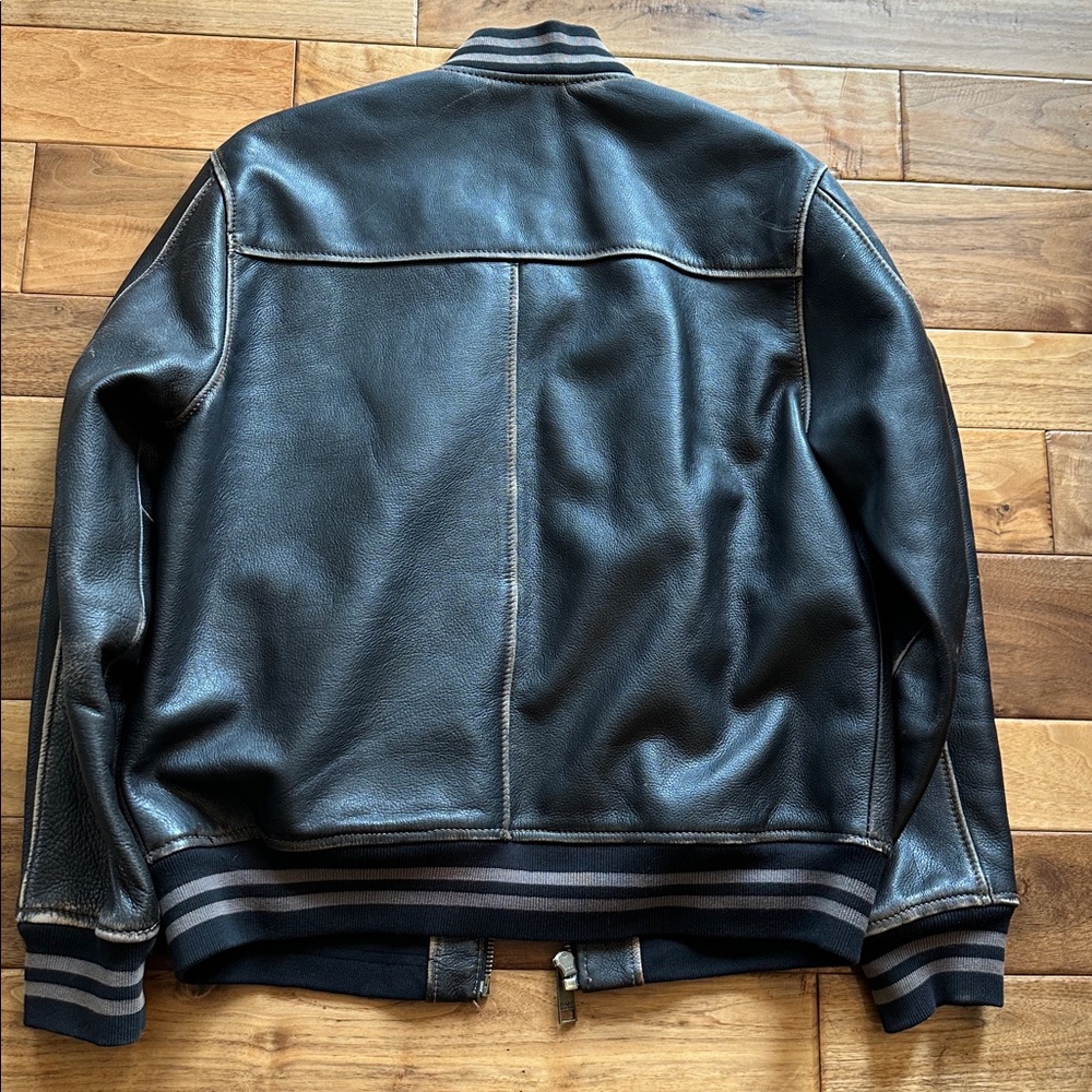 Vtg Andrew Marc New York full leather bomber jacket. - Picture 5 of 5